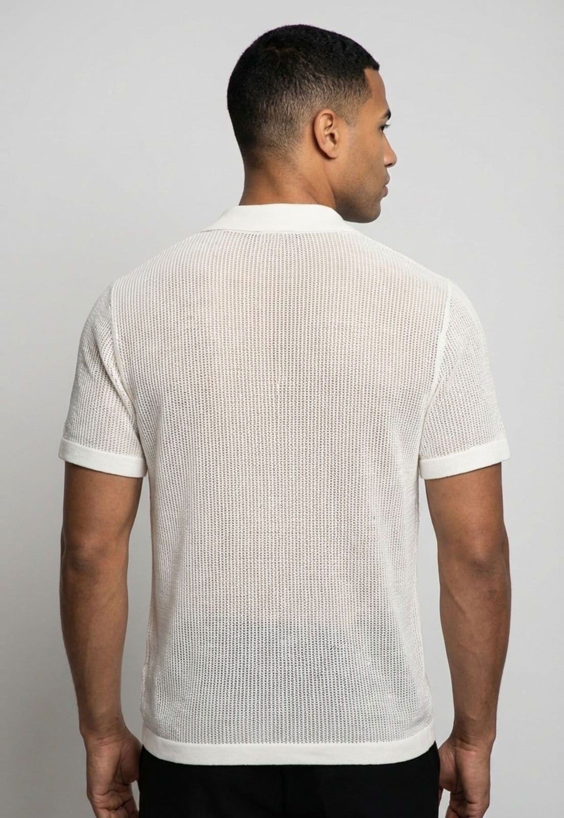 Vista 2 Camisa Masculina Hering Manga Curta Off-White Hering off-white white