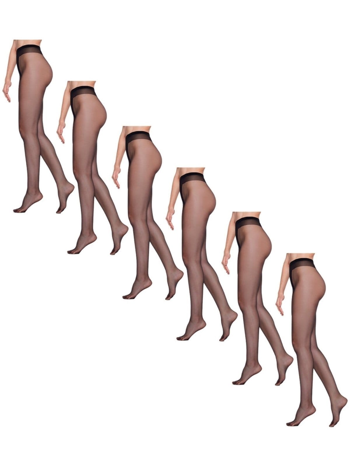 Kit com 6 Meias Calças Fio 15 Essencial Loba