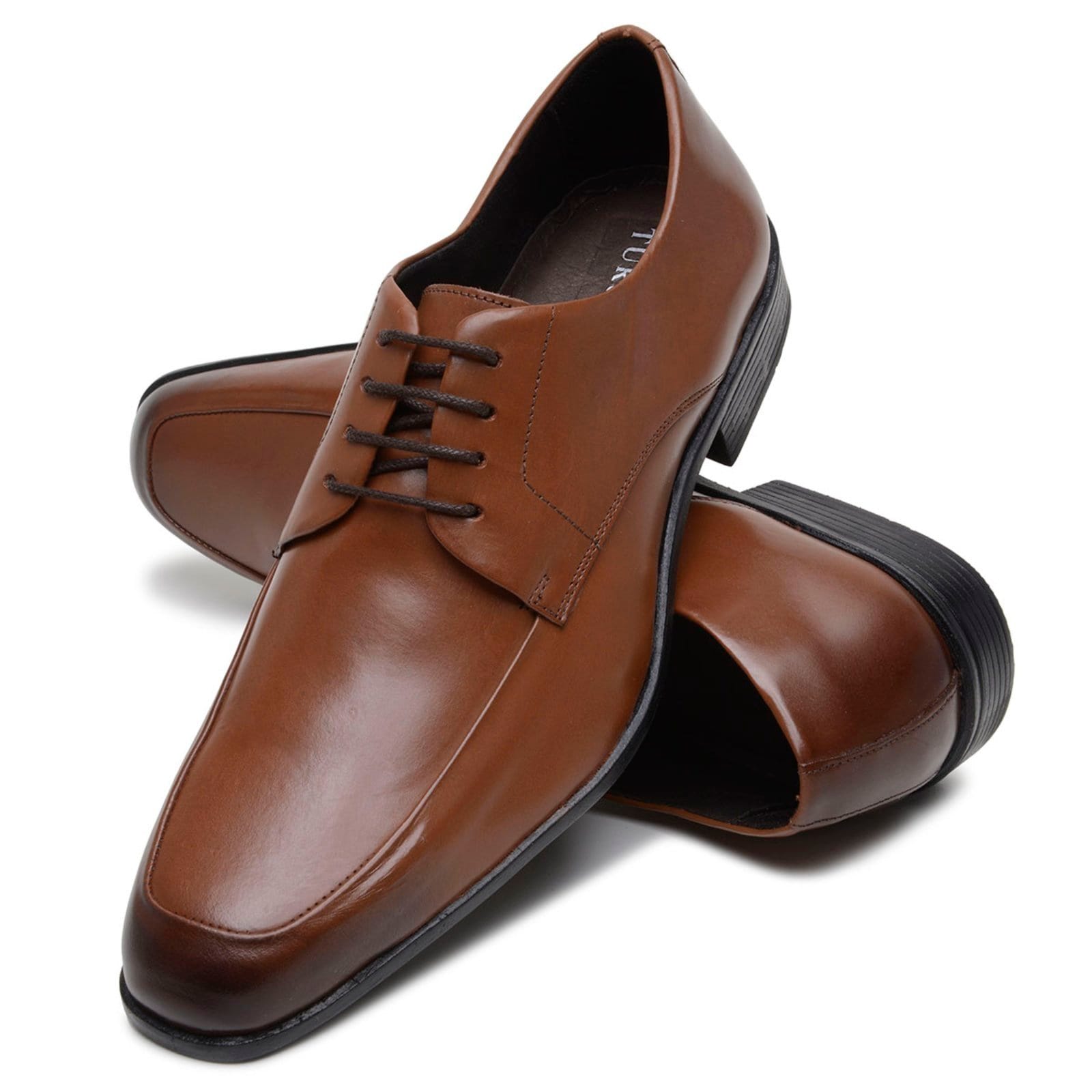 Sapato Masculino Social Veritimo Derby Em Couro Brogue Amarrar Antiderrapante Conforto Whisky