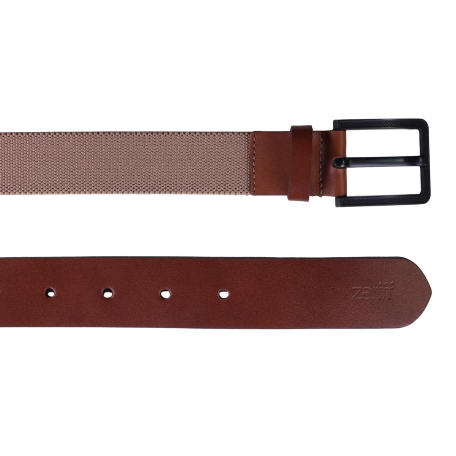 Vista 2 Cinto Masculino Zariff 2121 Caqui/Preto Incolor Zariff incolor caqui