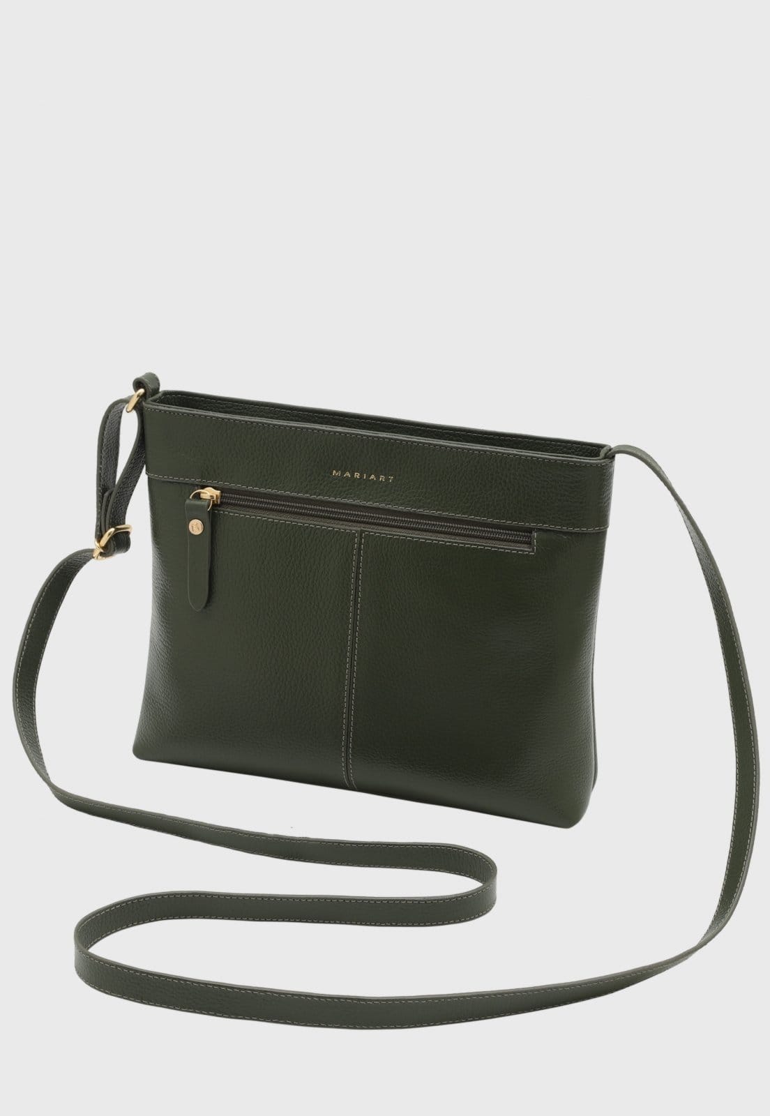 Vista principal Bolsa Transversal Couro Mariart Cipó Army Mariart verde militar