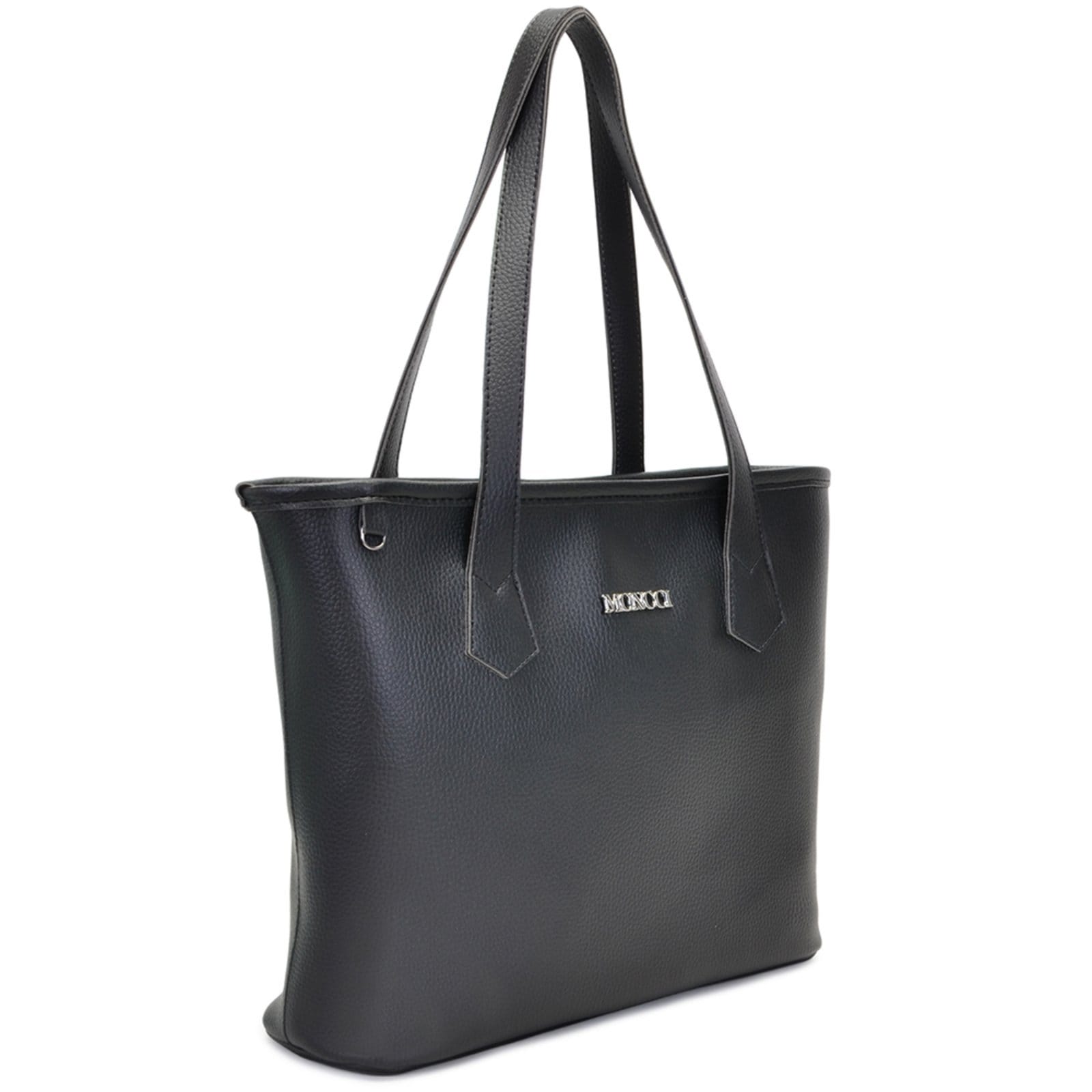 Vista 2 Bolsa feminina Moncci Saco Fechamento De Zíper Preta MONCCI preto