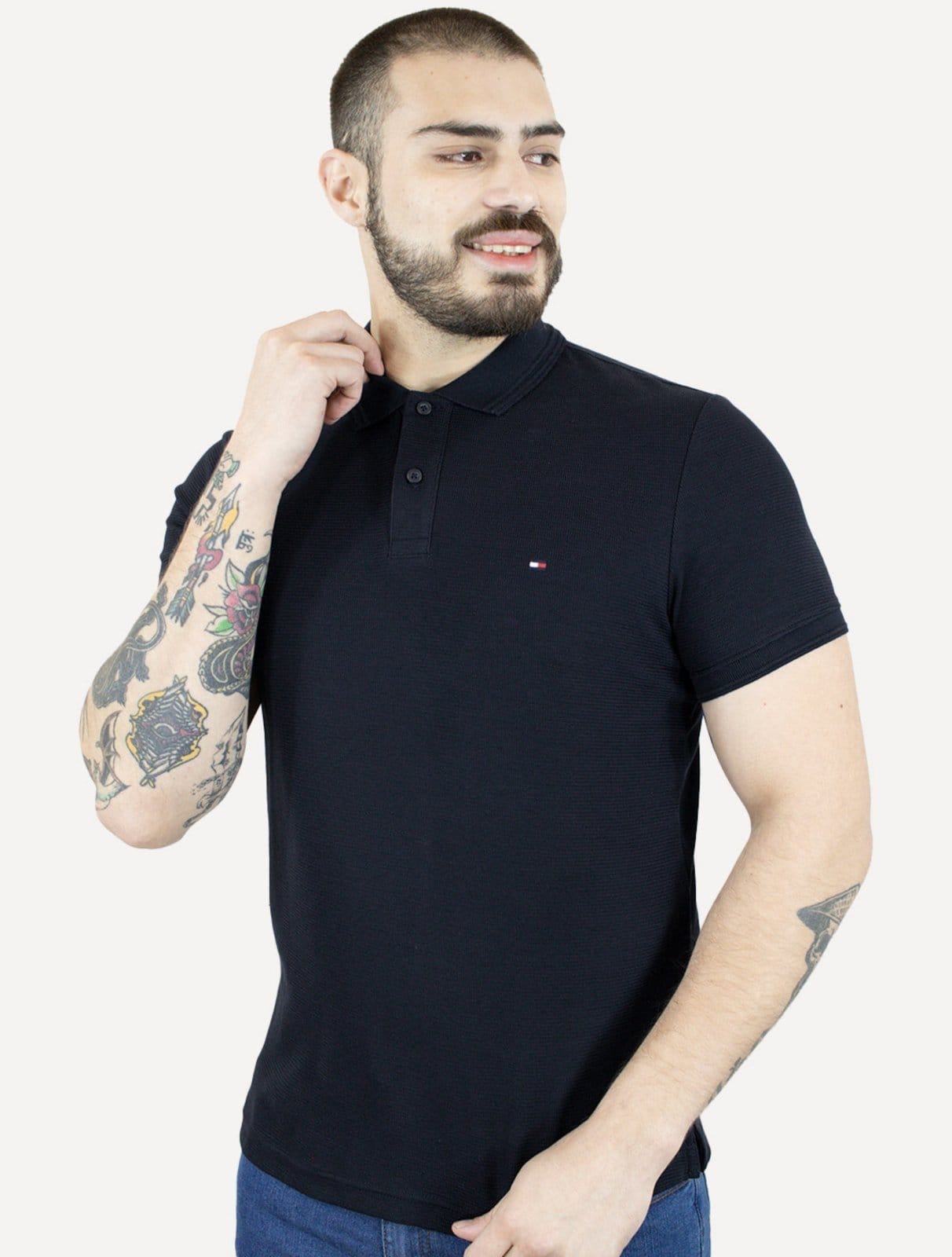 Polo Tommy Hilfiger Masculina Mercerised Jacquard