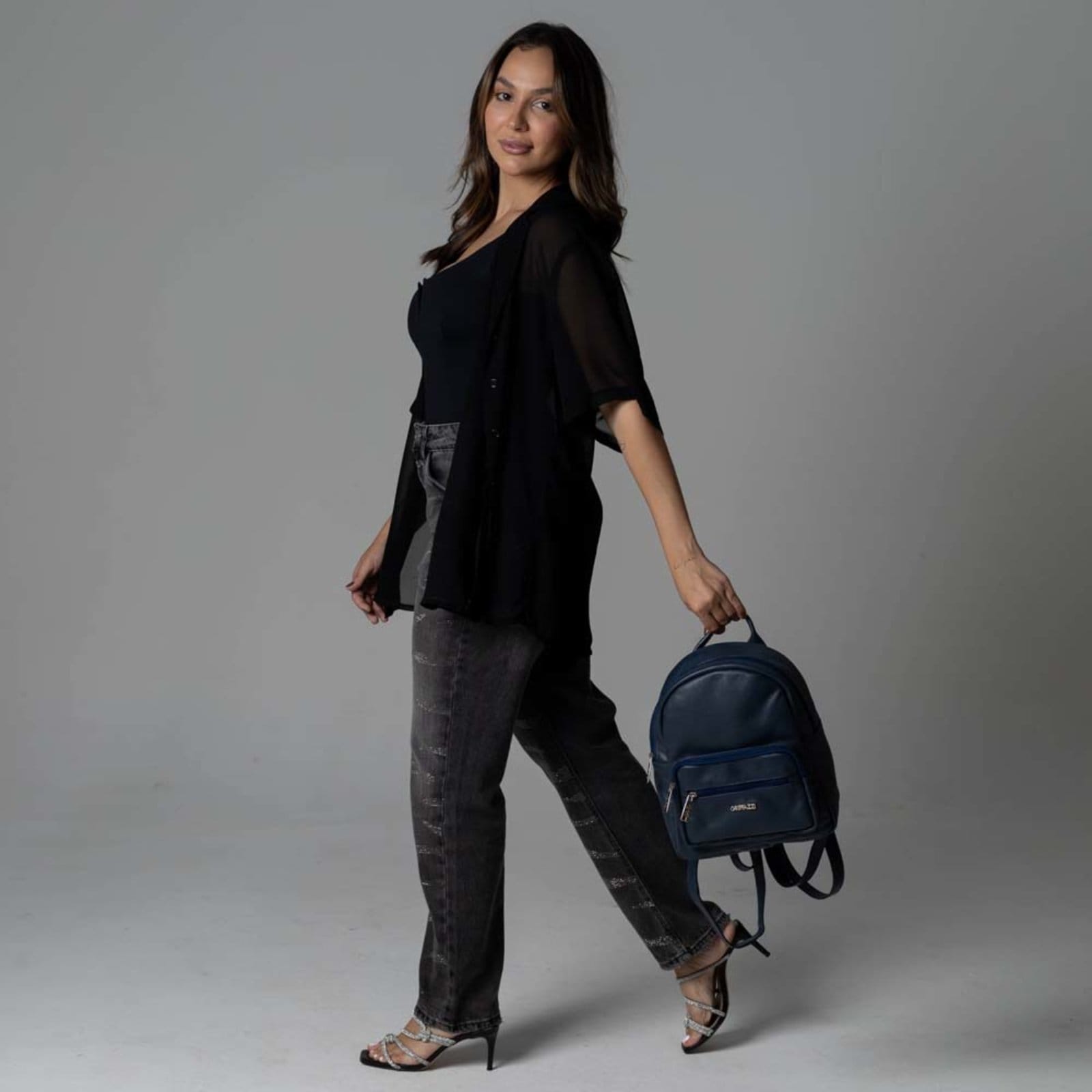 Mochila de Couro Griffazzi Marinho - 2