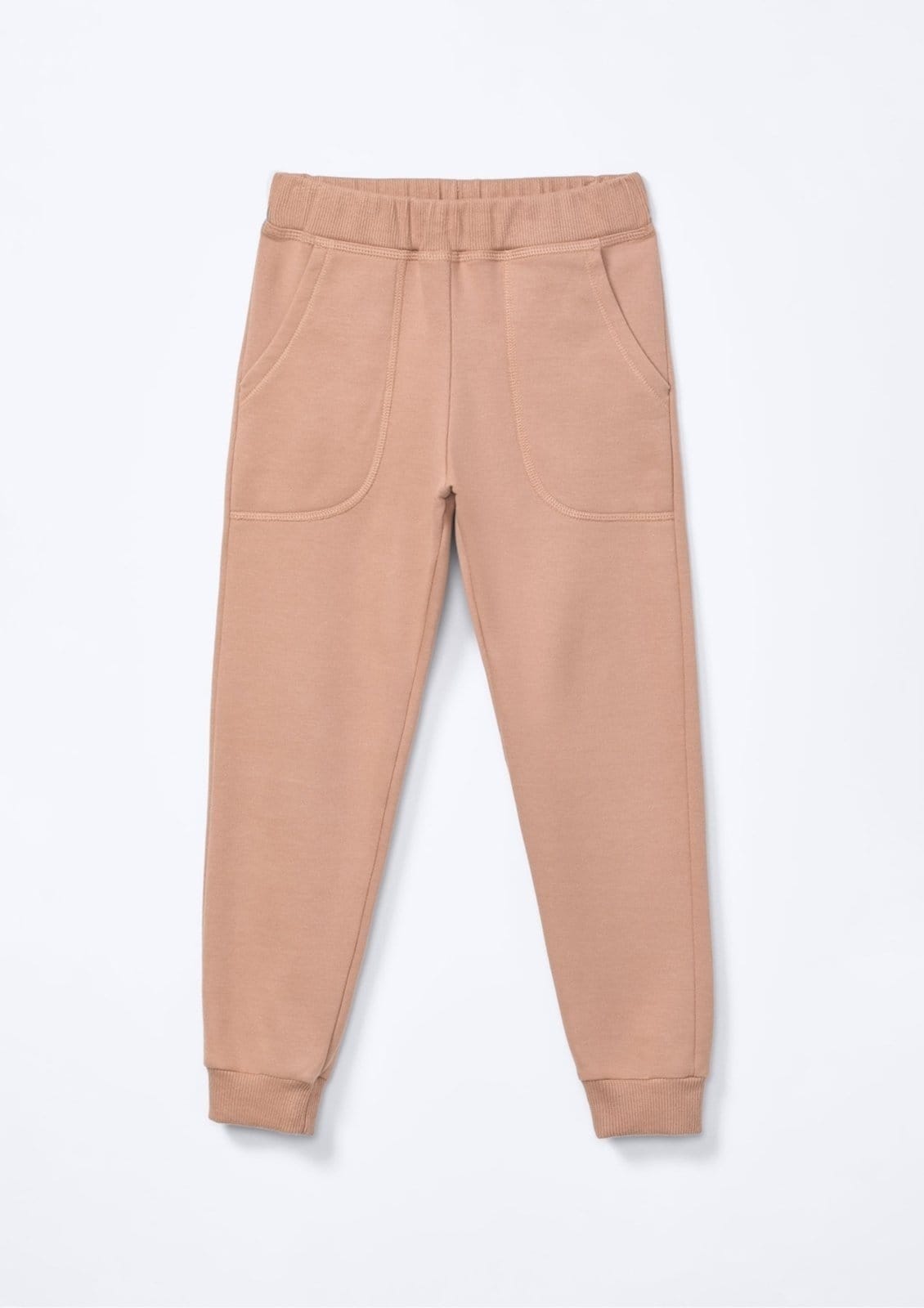 Vista 2 Infantil - Calça Básica Menino Em Moletom Peluciado Com Bolso Hering Hering Kids bege