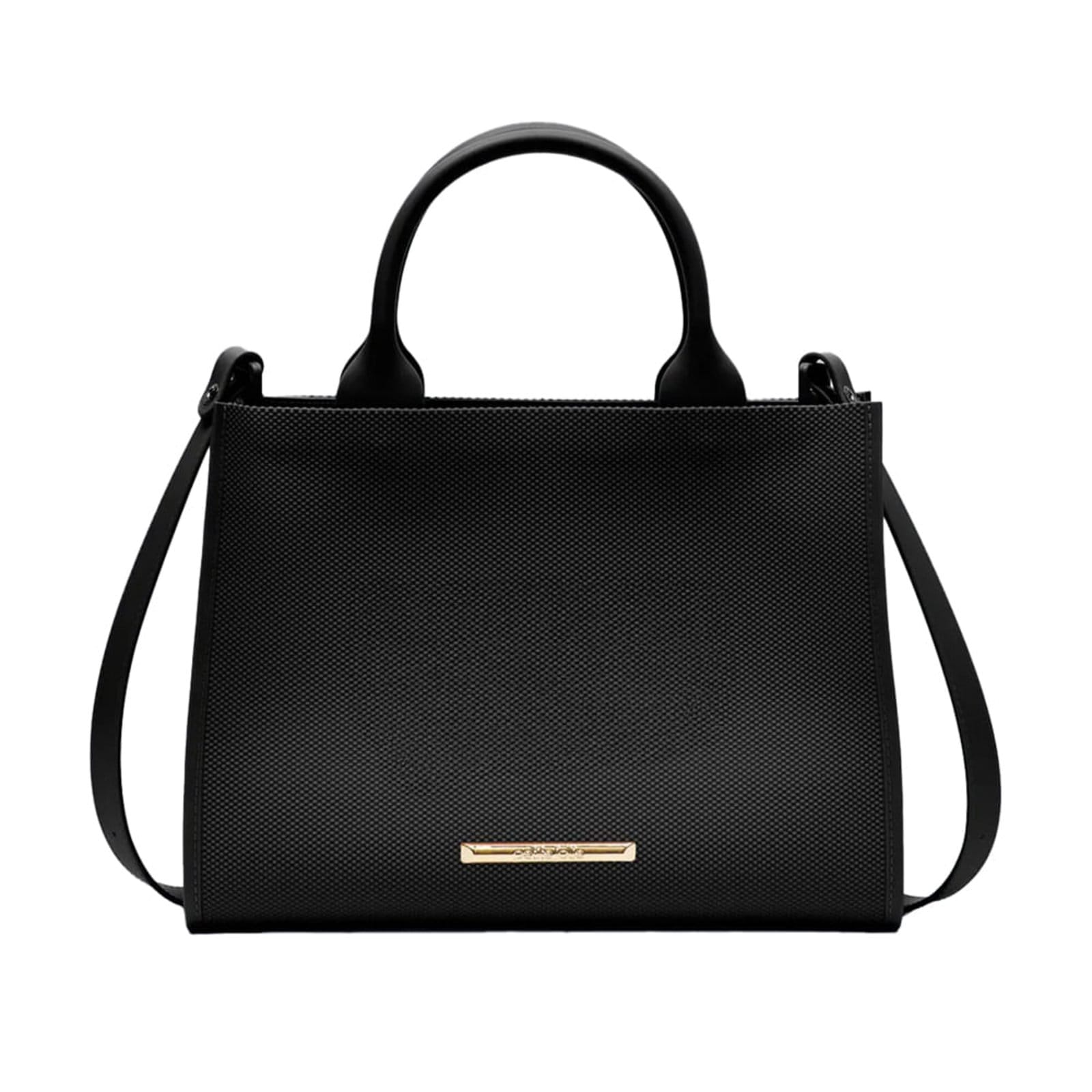 Bolsa Feminina Petite Jolie Transversal Texturizada Preta