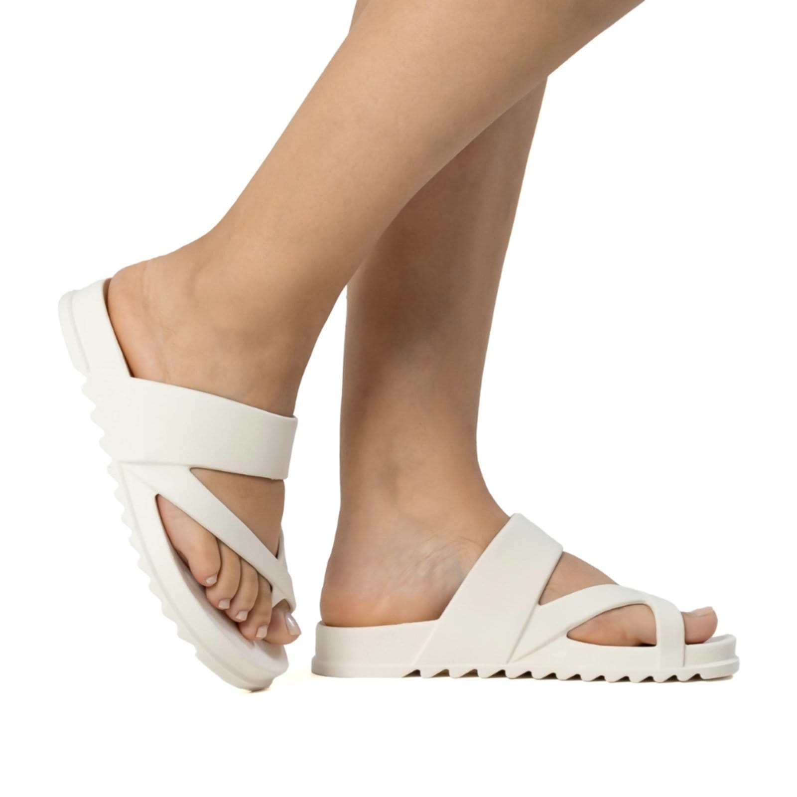 Chinelo Feminina De Dedo Slide Confortável Estilo Papete Casual Moda Praia Verão - 2
