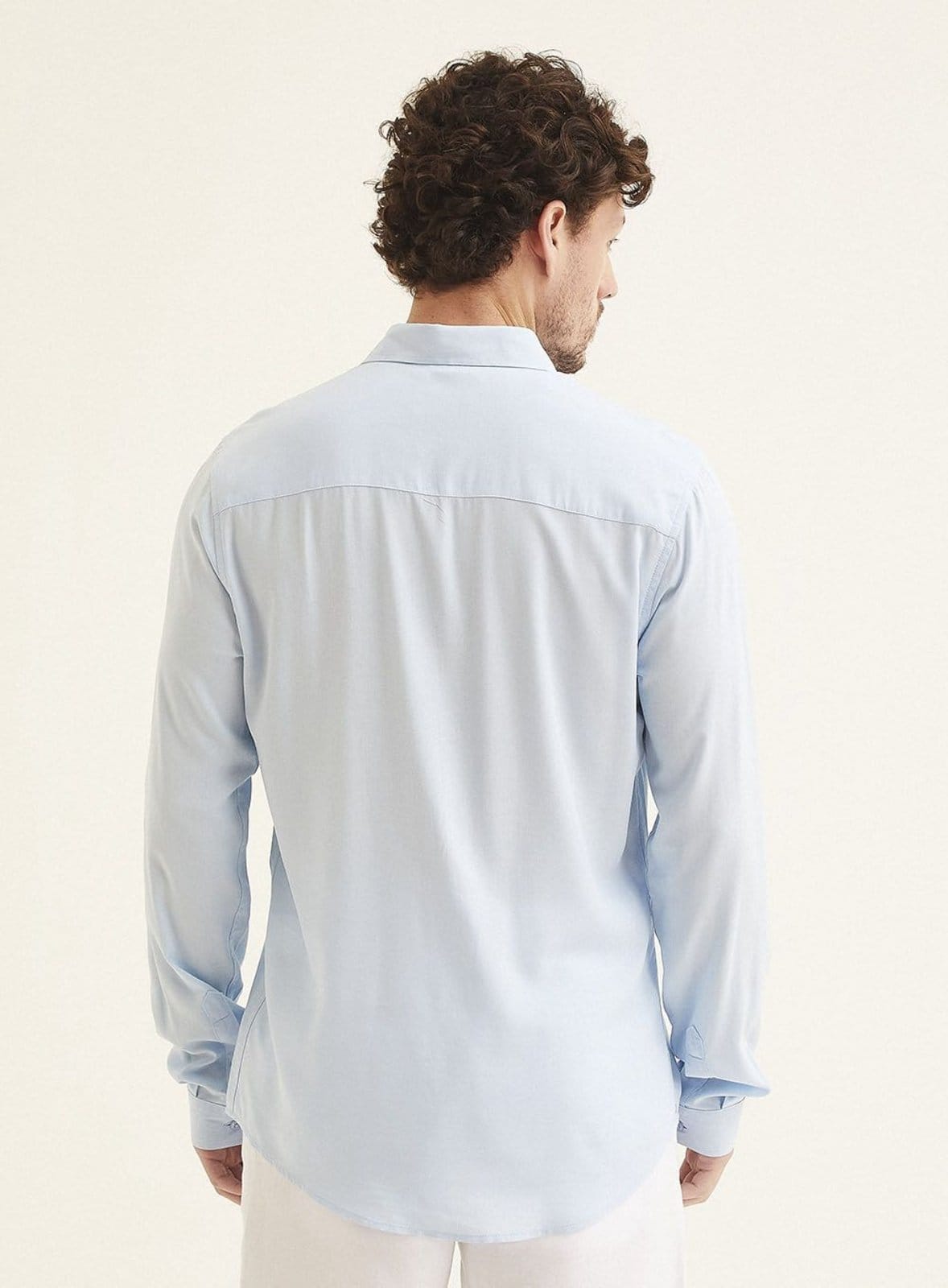 Vista 2 Camisa Masculina Manga Longa Casual Triton Skey Triton azul