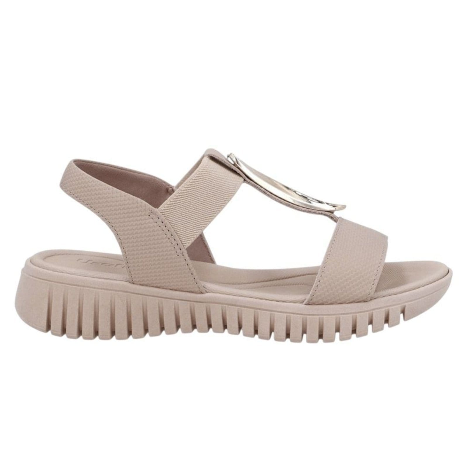 Sandália Usaflex Enfeite Dourado Feminina