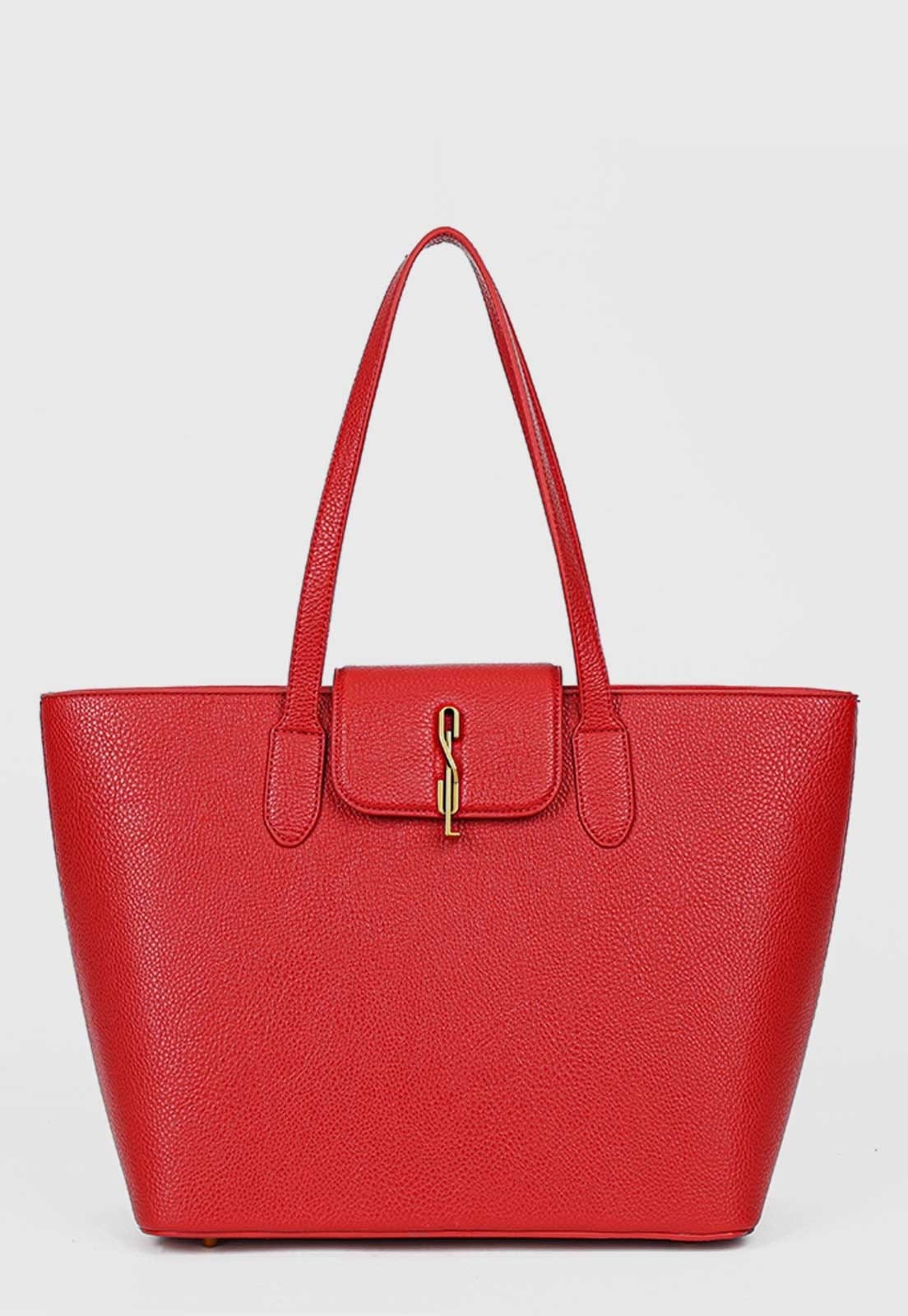 Vista principal Bolsa Tiracolo Santa Lolla Estruturada Vermelha Santa Lolla vermelho