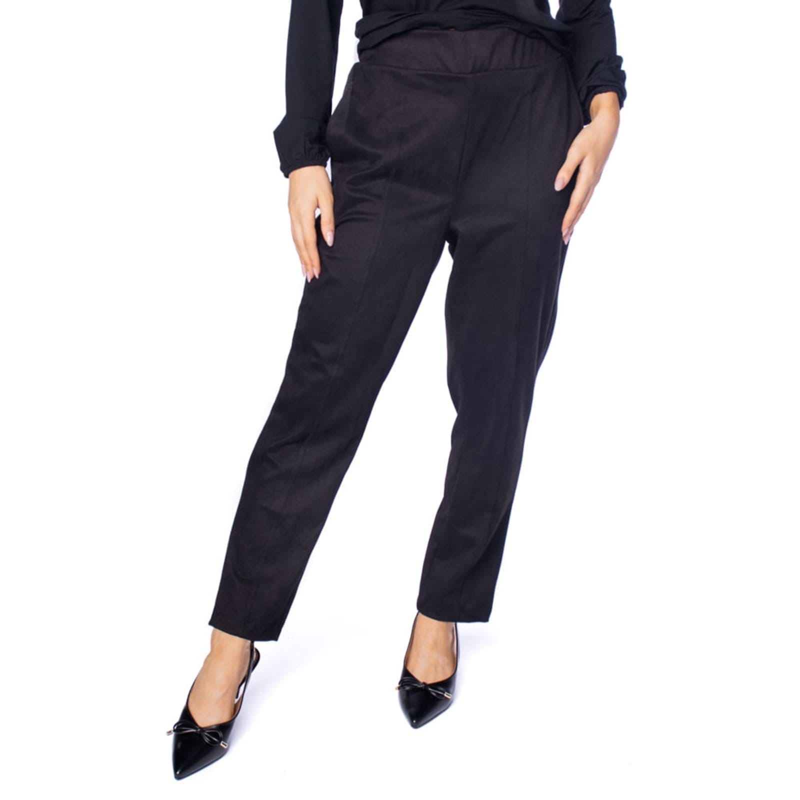 Vista principal Calça Feminina Rovitex com Frisos Rovitex preto