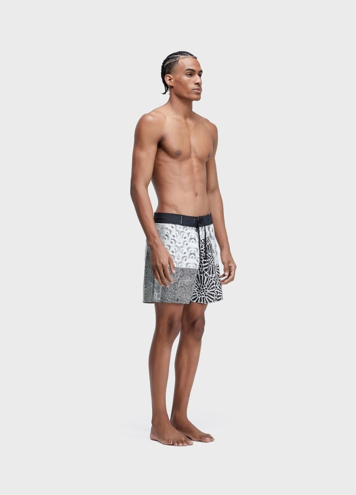 Vista 2 Bermuda surf aquaone flex coral patch Osklen preto coral