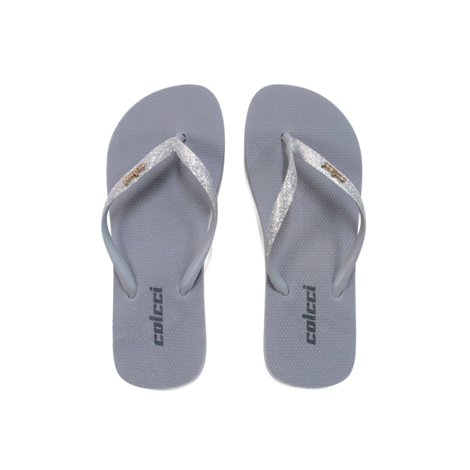 Vista 2 Chinelo Feminino Fiji Colcci Techfit Tira com Glitter Colcci cinza pewter