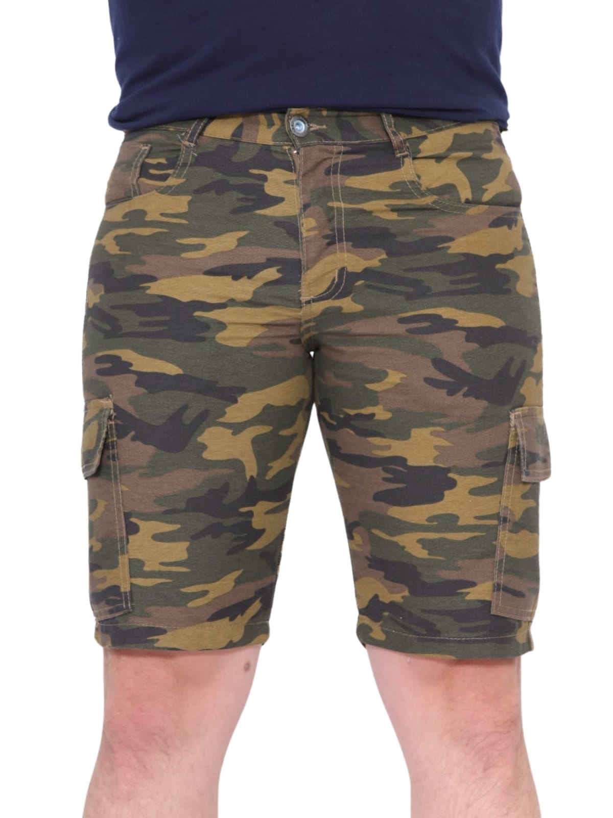 Bermuda Masculino Jeans Light Cargo Camuflado