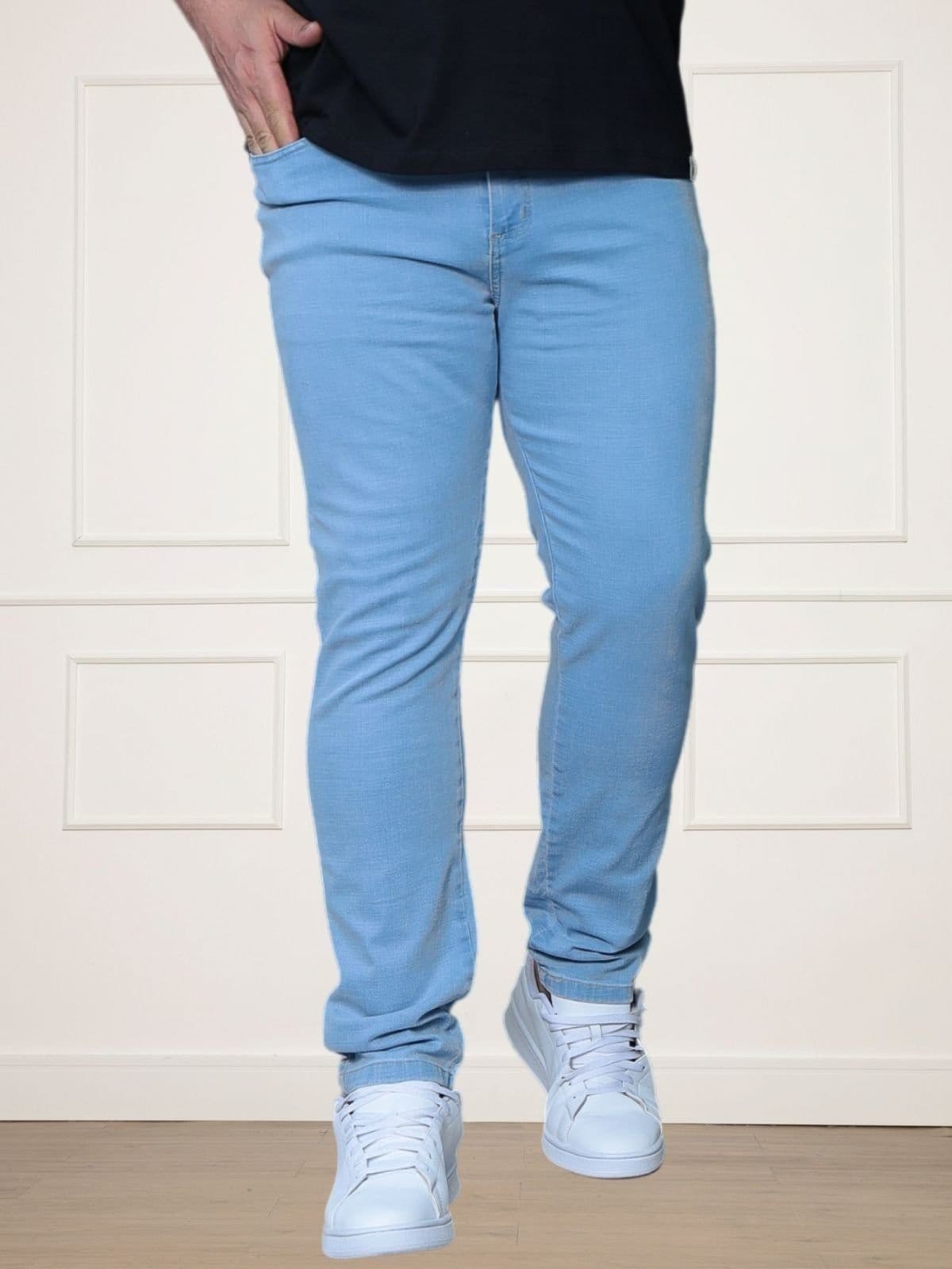 Vista principal Calça Jeans Plus Size Delavê Masculina Claro CKF Wear azul