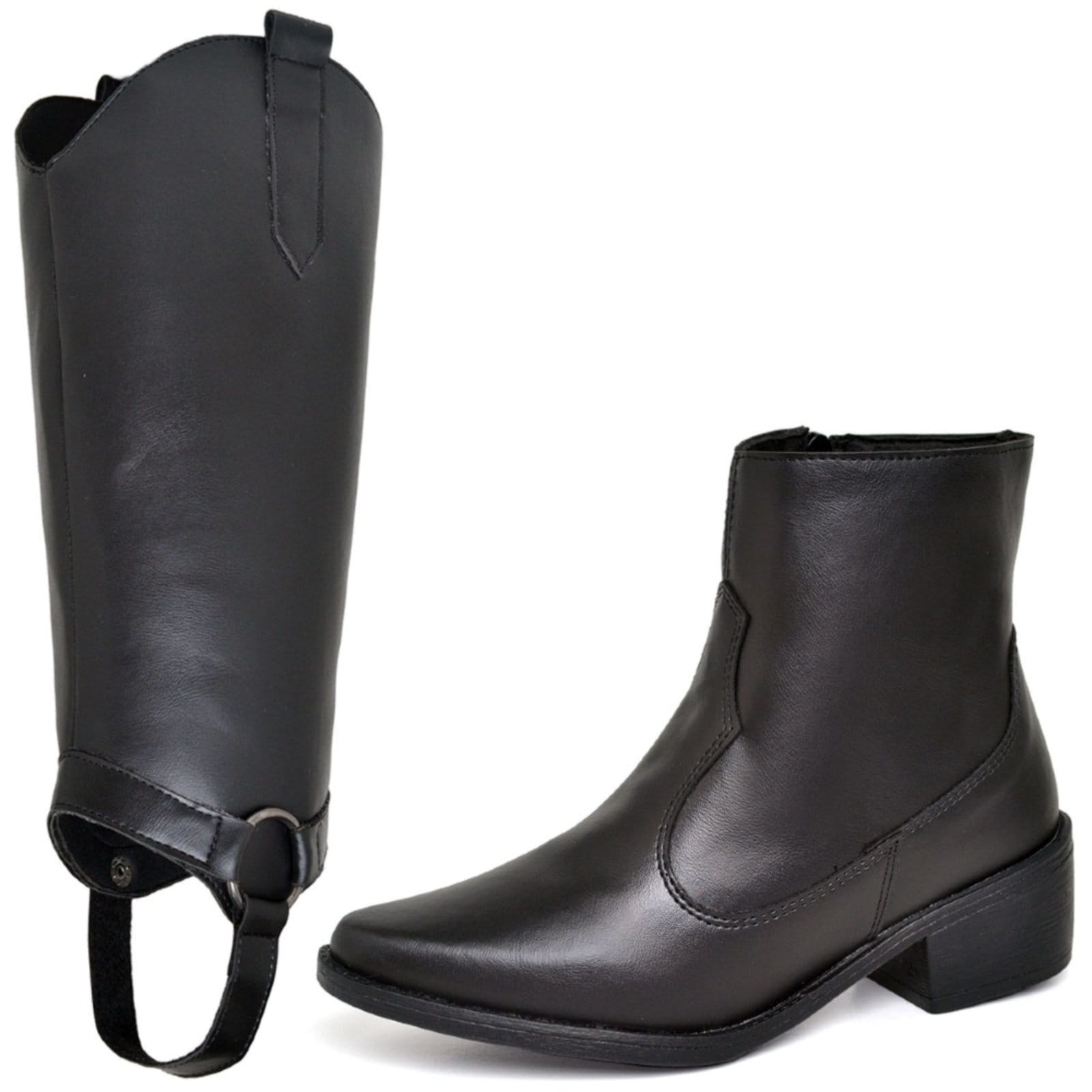 Vista 2 Bota Feminina Country 2 em 1 DUBUY 1706FG DUBUY preto