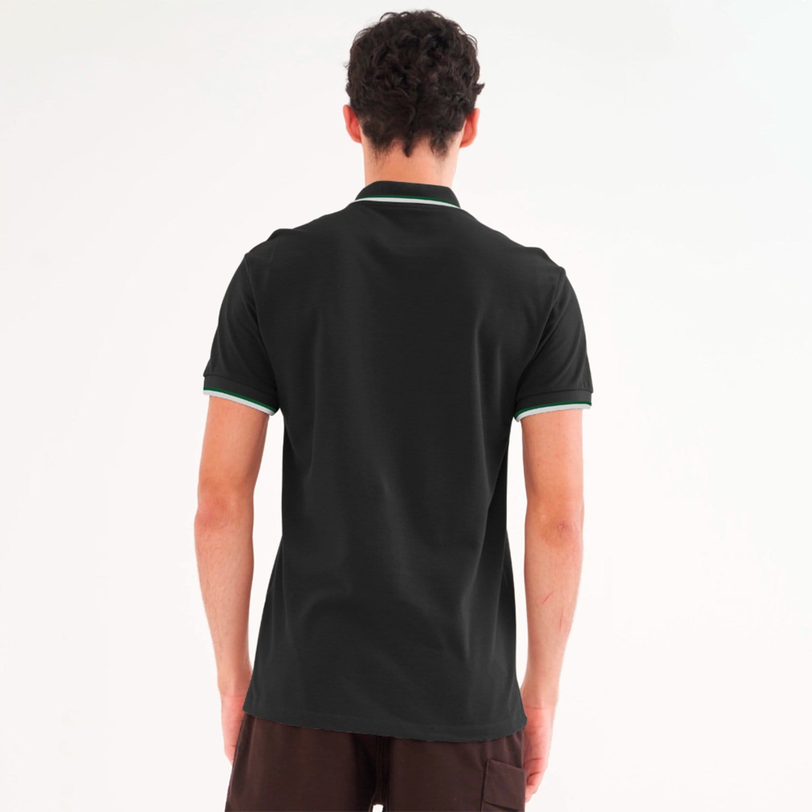 Vista 2 Camisa Polo Colcci 2 Listras Pr26 Masculino Colcci preto