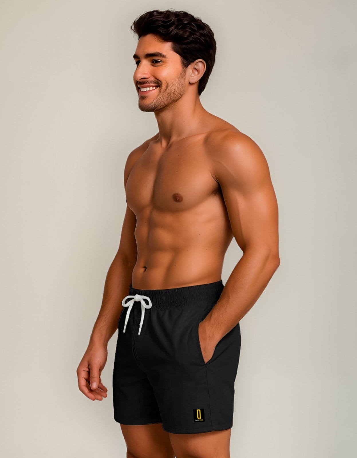 Vista 2 Short Masculino Neon Bermuda Praia Mauricinho Jr Rf. 001 Preto Lucas Lunny preto neon