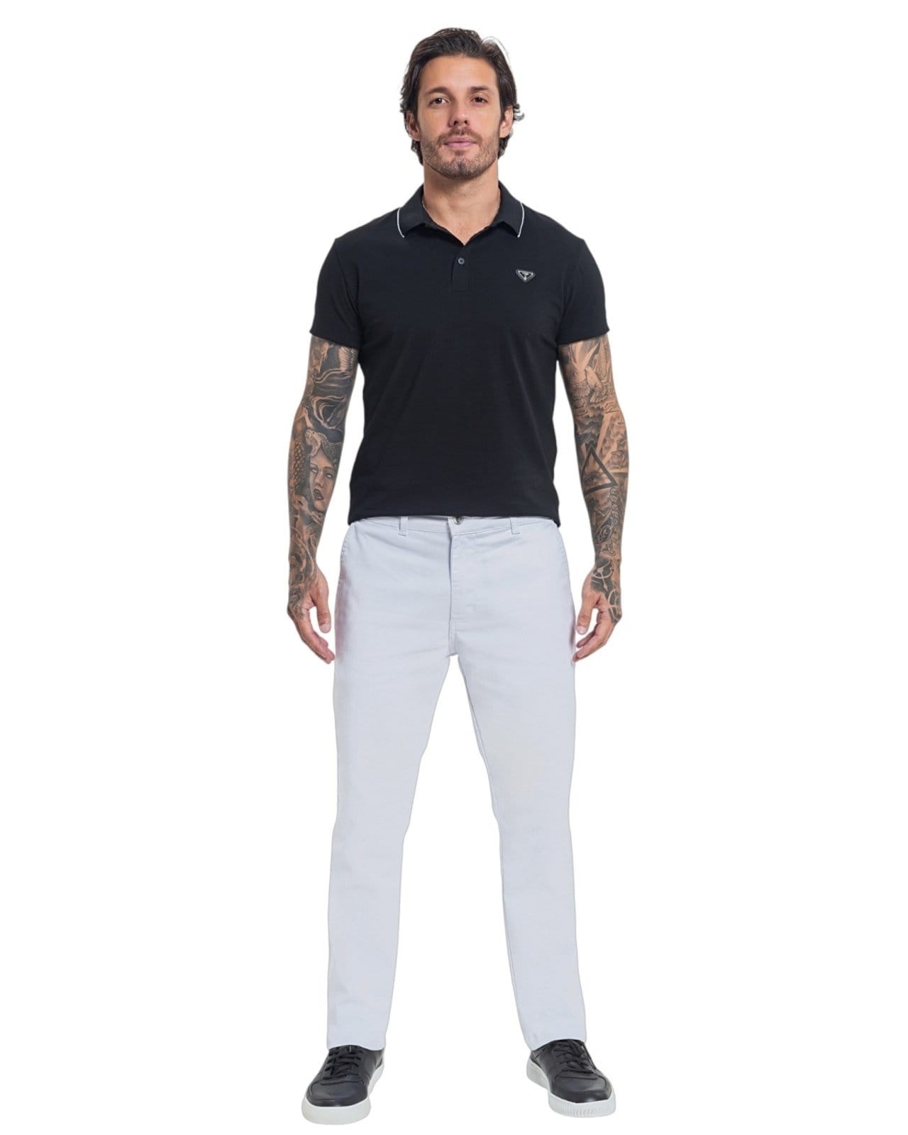 Vista 2 Calça Sarja Masculina - Sport Fino - Black Jeans - Branco Black Jeans branco black