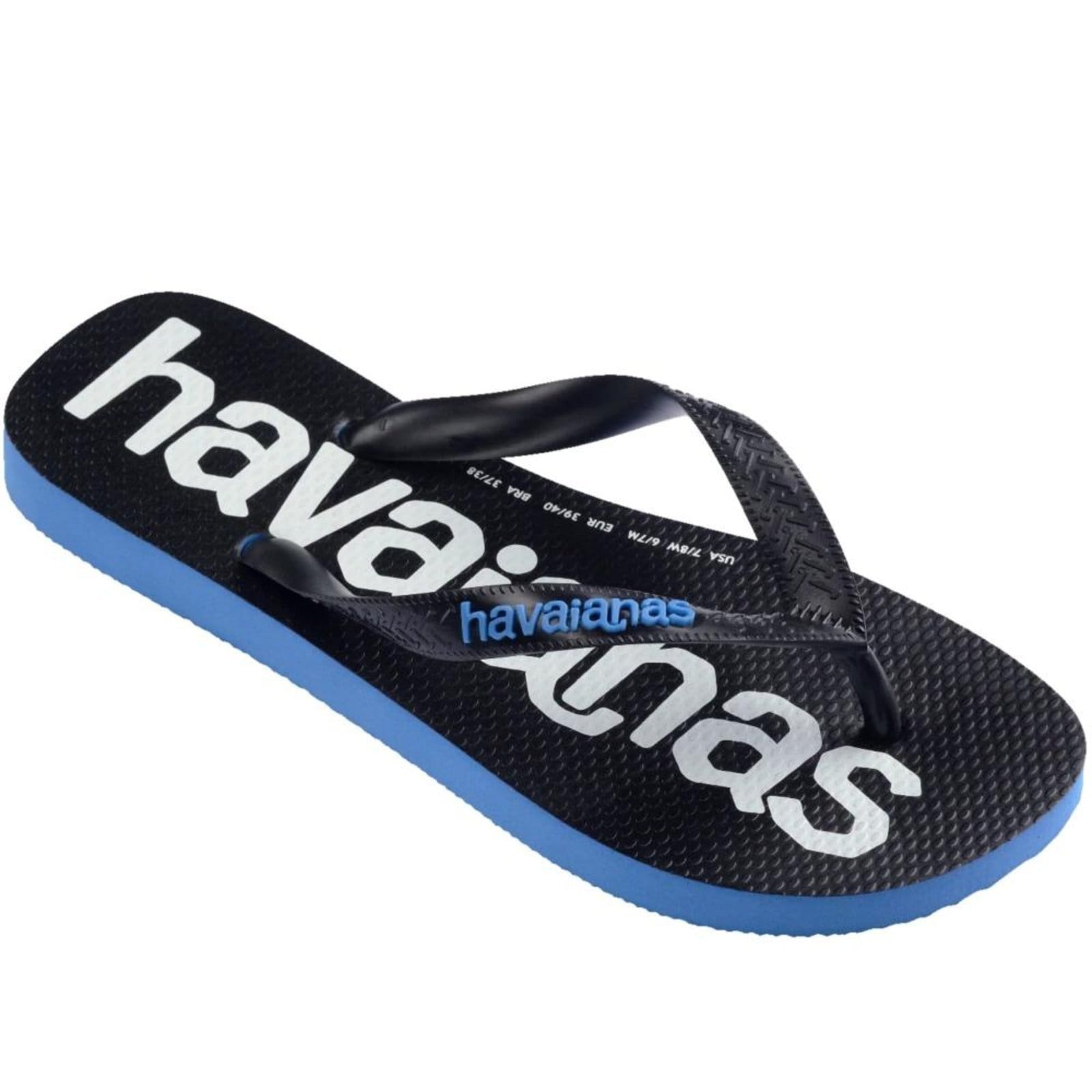 Chinelo Masculino Havaianas Logomania2 Fc Azul/Preto Incolor - 2