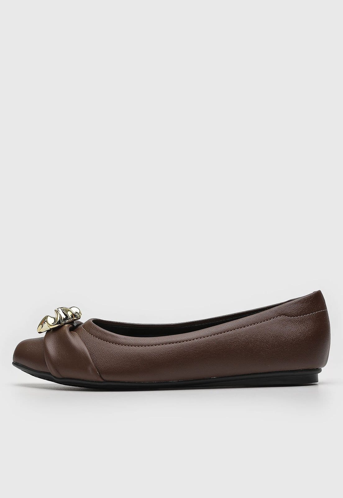 Vista principal Sapatilha Feminina Beira Rio Adorno Dourado BEIRA RIO marrom