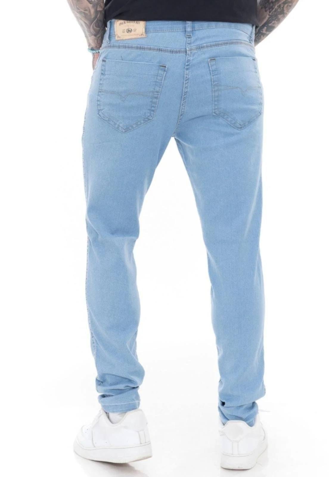 Vista 2 Calças Super Skinny Jeans Premium II Street Delave ER ESTILO RENOVADO azul