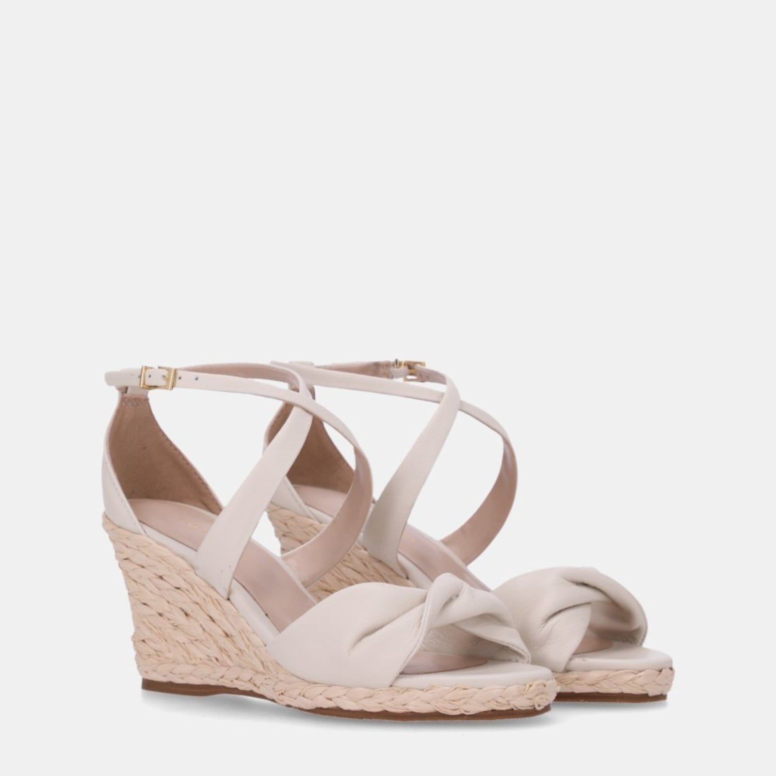 Vista 2 Anabela Couro Luz da Lua - 60240010 Luz Da Lua Off-white Luz Da Lua off-white white