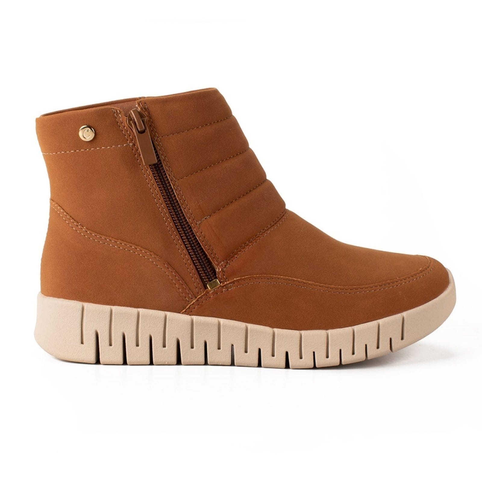 Vista 2 Bota Cano Baixo Campesi CP981 Feminina - Mascavo Campesi caramelo