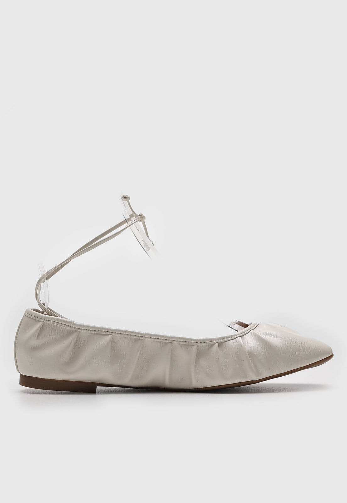 Vista 2 Sapatilha Via Mia Amarração Off-White Via Mia off-white white