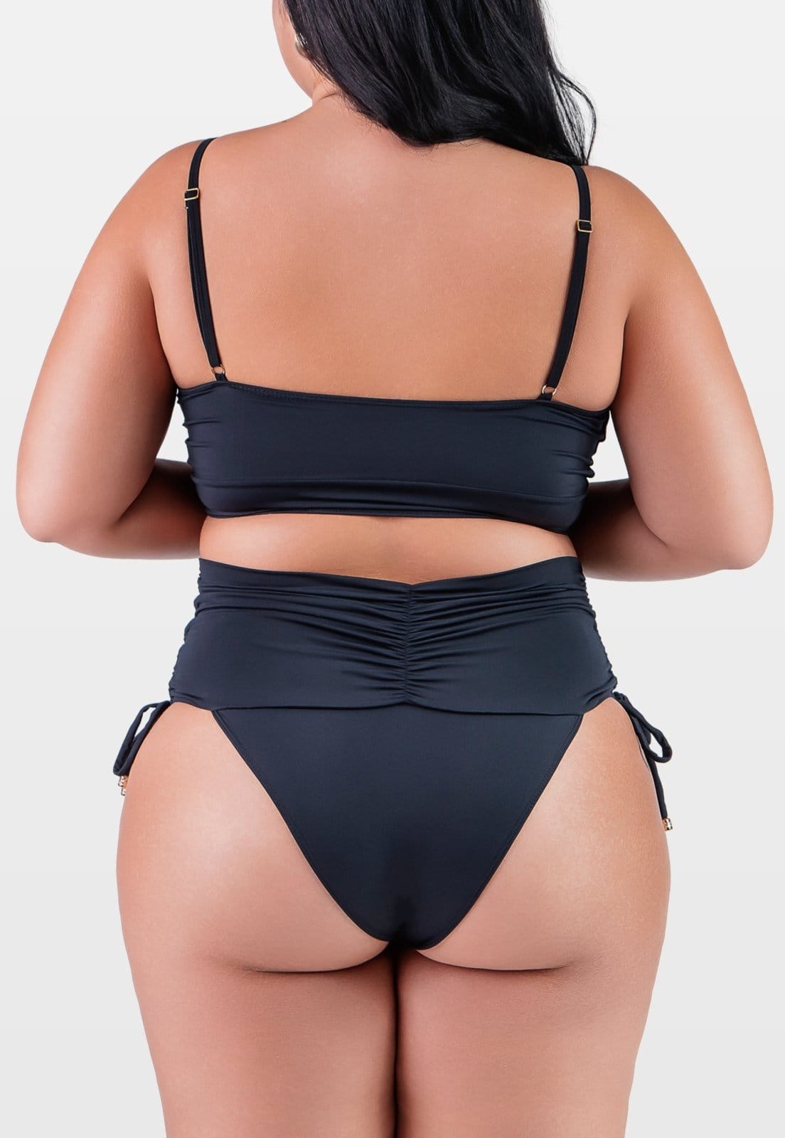 Vista 2 Biquíni Summer Soul Cropped Hot Pants Plus Size Summer Soul preto