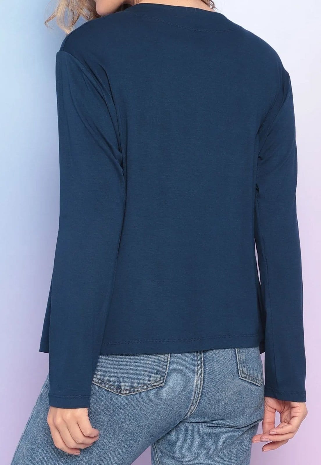 Vista 2 Conjunto Regata e Casaquinho Marinho Maria Paes azul marinho