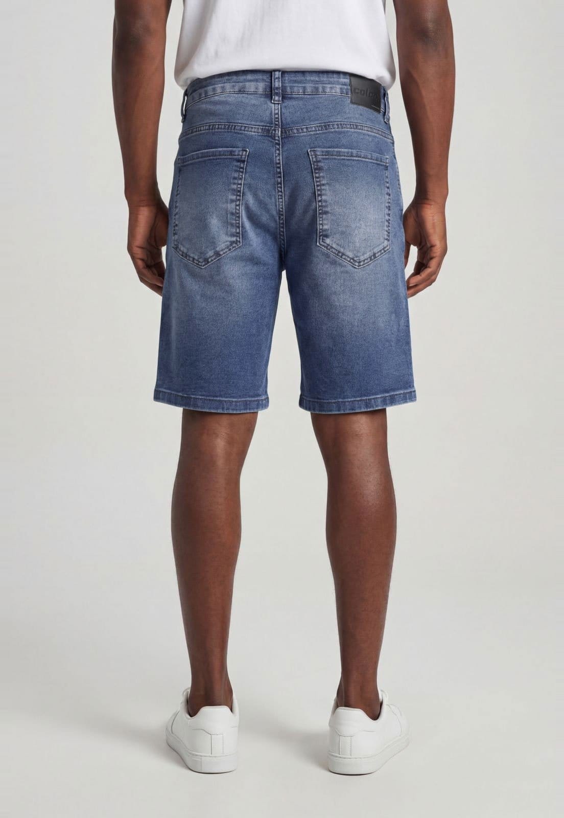 Vista 2 Bermuda Masculina Colcci Reta Jeans Colcci azul