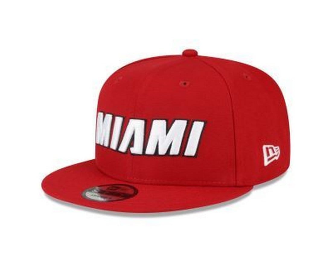 Vista principal Boné New Era 9FIFTY Miami Heat NBA new era vermelho