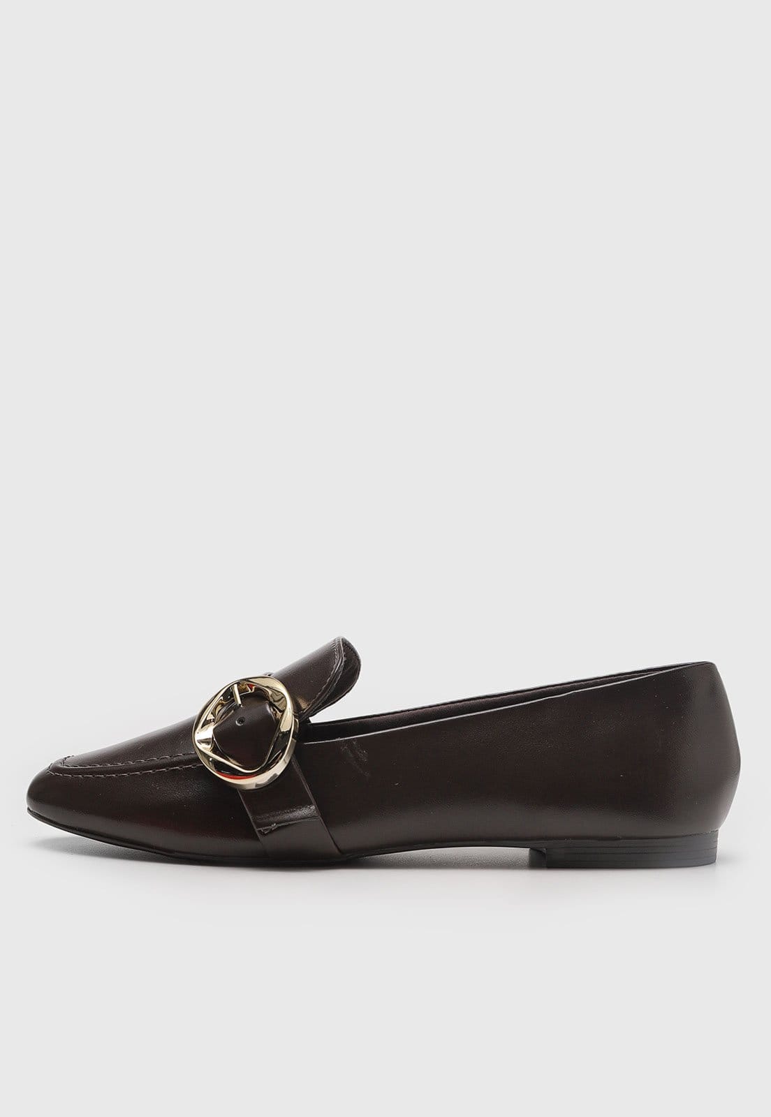 Mocassim Feminino Via Uno Detalhe Dourado