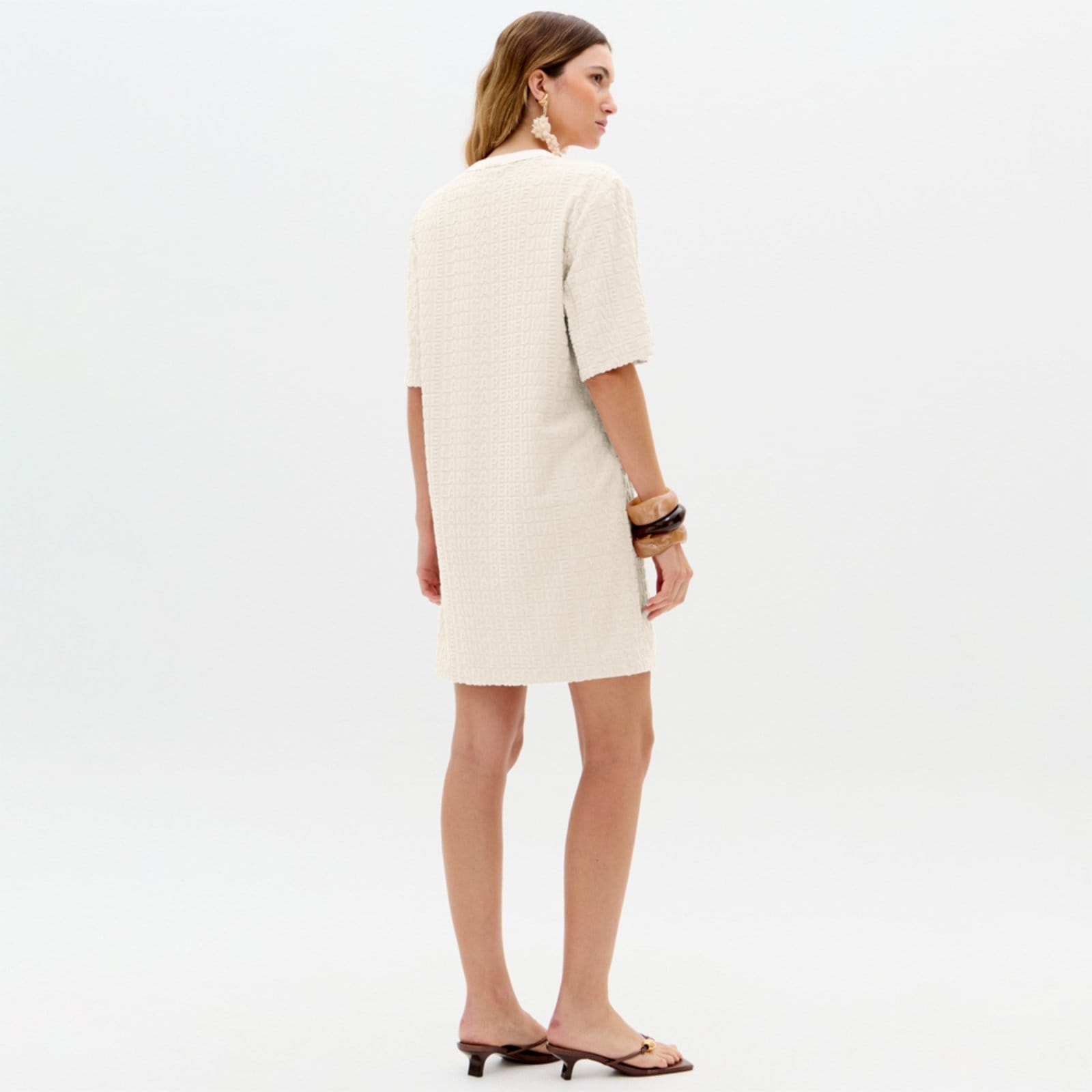 Vista 2 Vestido Curto Lança Perfume Tdress Ve26 Off White Feminino Lança Perfume amarelo white