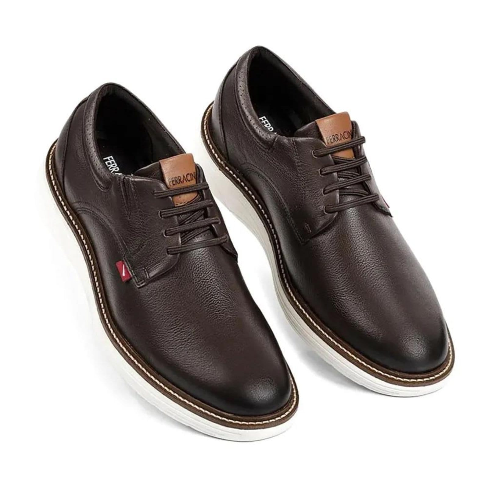 Vista 2 Sapato Social Ferracini Full EVA Masculino de Couro FERRACINI marrom