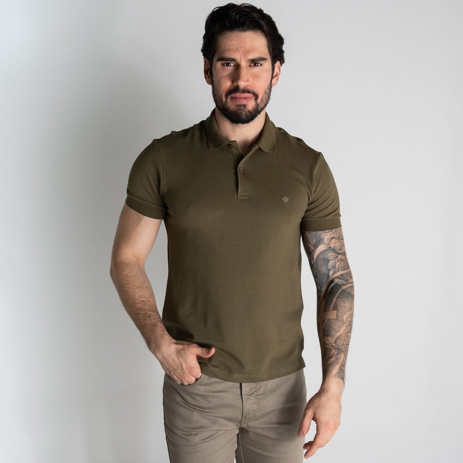 Vista principal Camisa Polo Forum Sálvia Forum verde