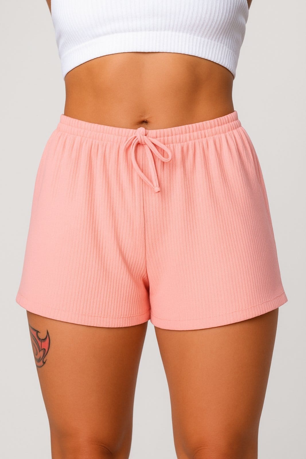 Short Malha D Bell Outlet Fashion Canelado Soltinho