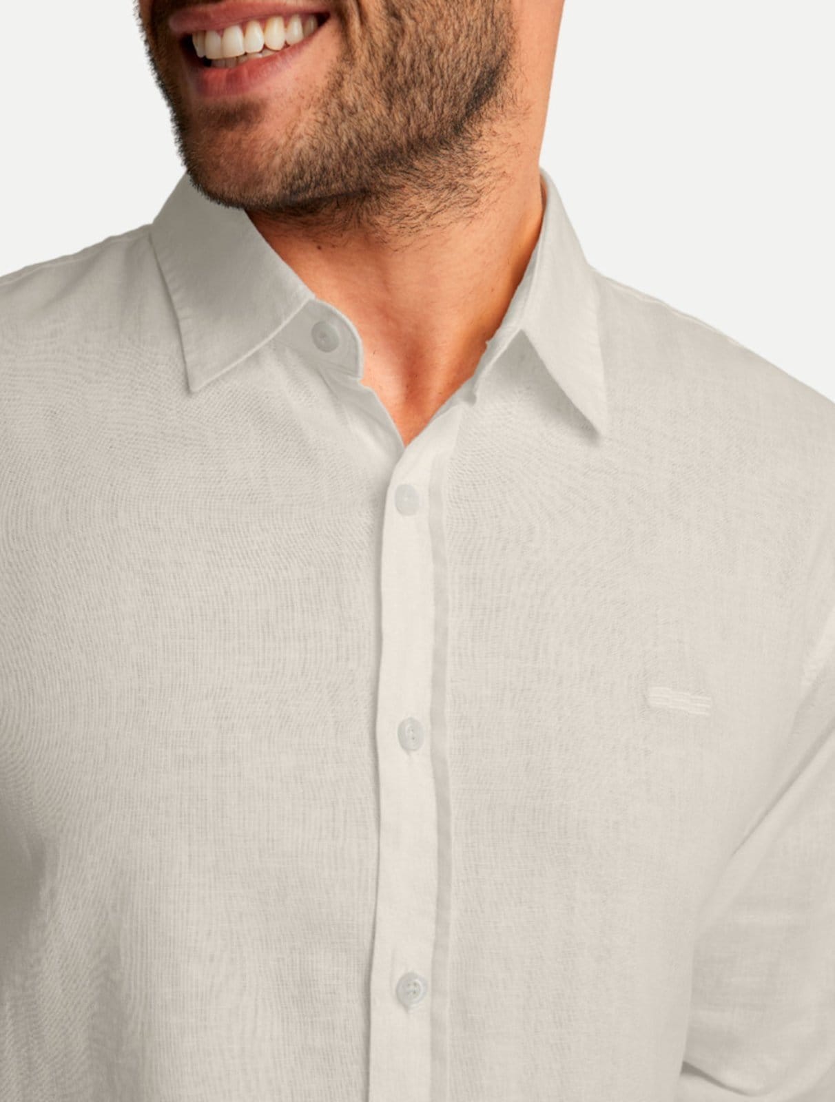 Vista 2 Camisa King & Joe ML Linho CS23207 Natural King E Joe cáqui natural