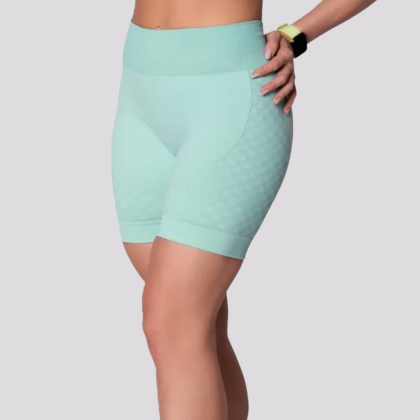 Shorts Quadriculado Selene Sem Costura Feminino