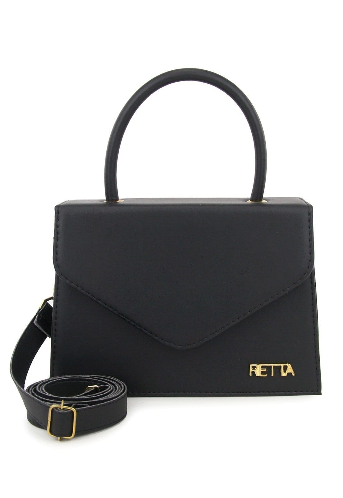 Vista principal Bolsa feminina Retta Lisa Mão e Transversal Preta Retta Shoes preto