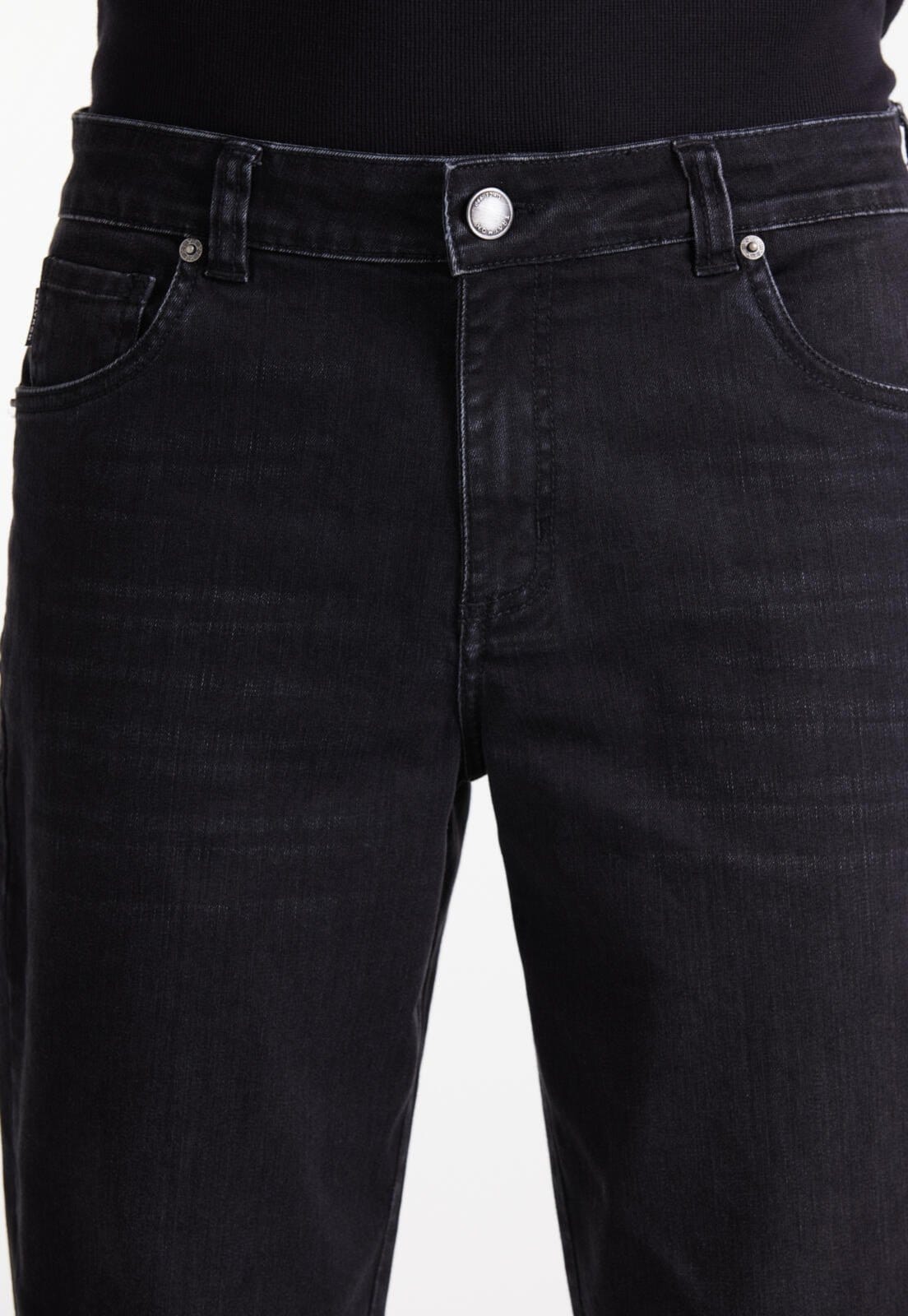 Vista 2 Calça Jeans Regular 5 Bolsos Traymon 52 Traymon preto