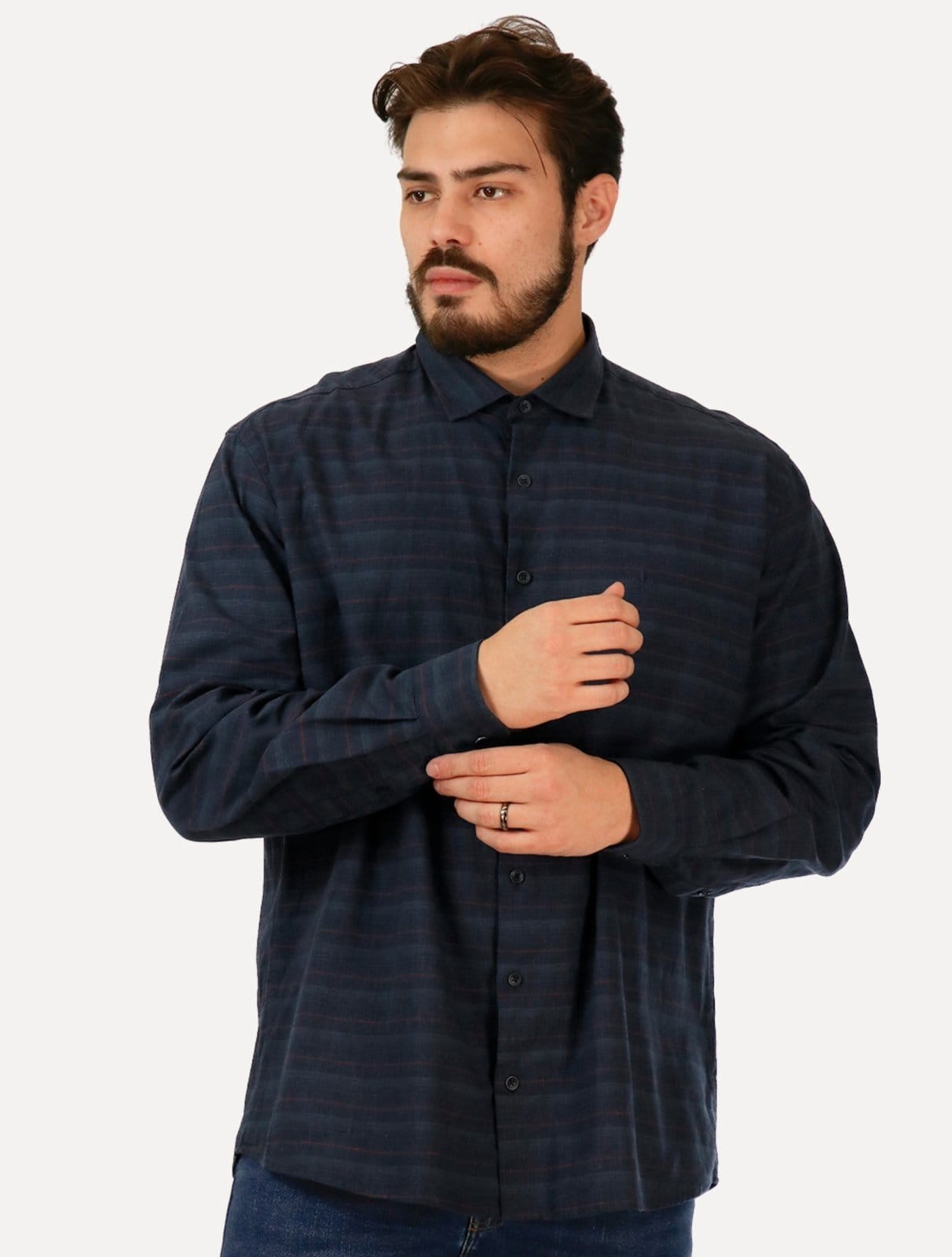 Camisa Dudalina Masculina Comfort Linen Blend