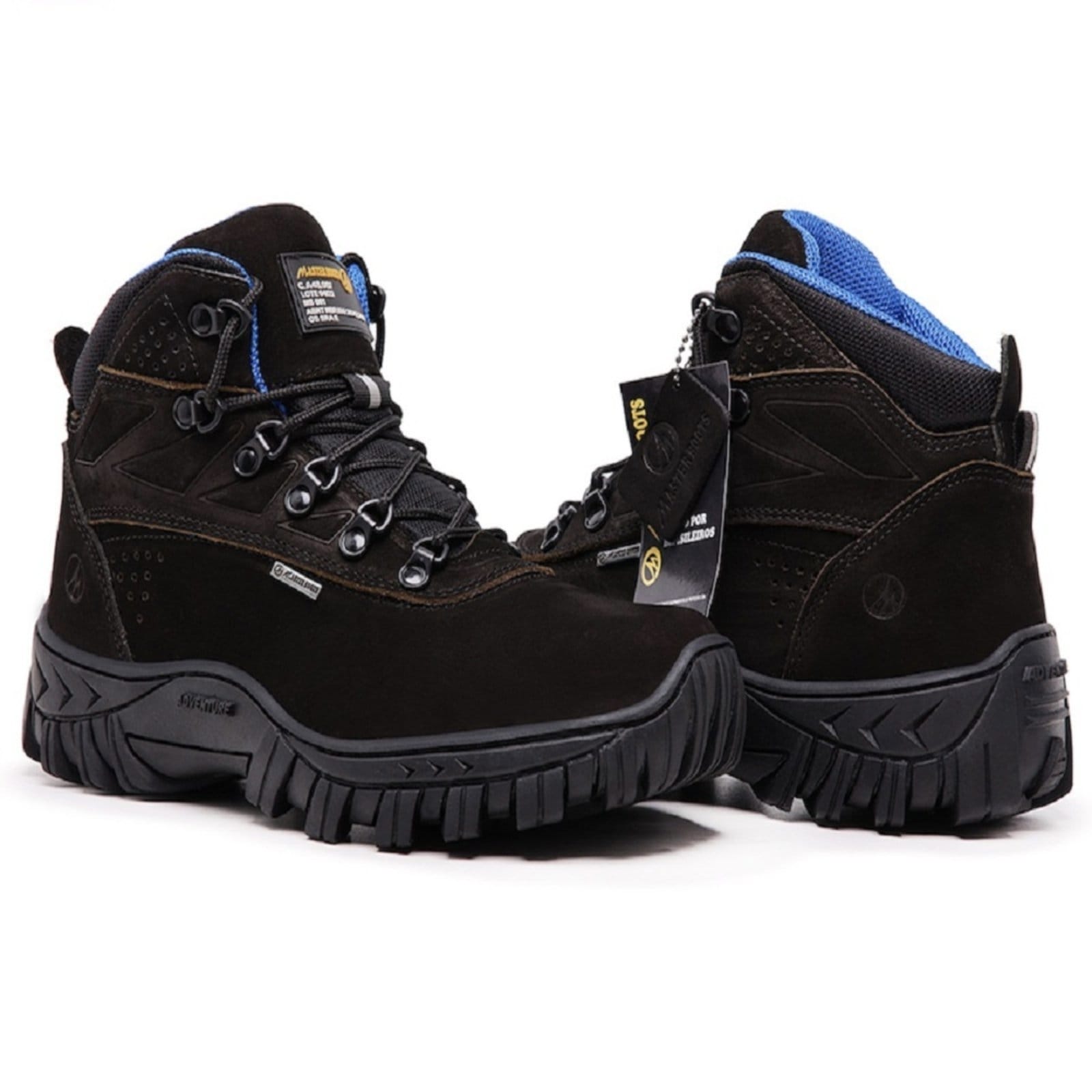 Vista 2 Bota Masculino Com C.A 48.067 em Couro Preto ZAFREM azul/preto azul