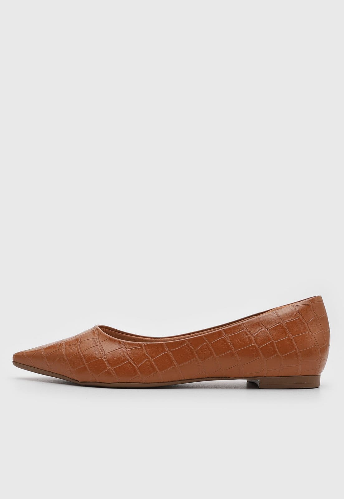 Sapatilha Feminina cê Bico Fino Croco