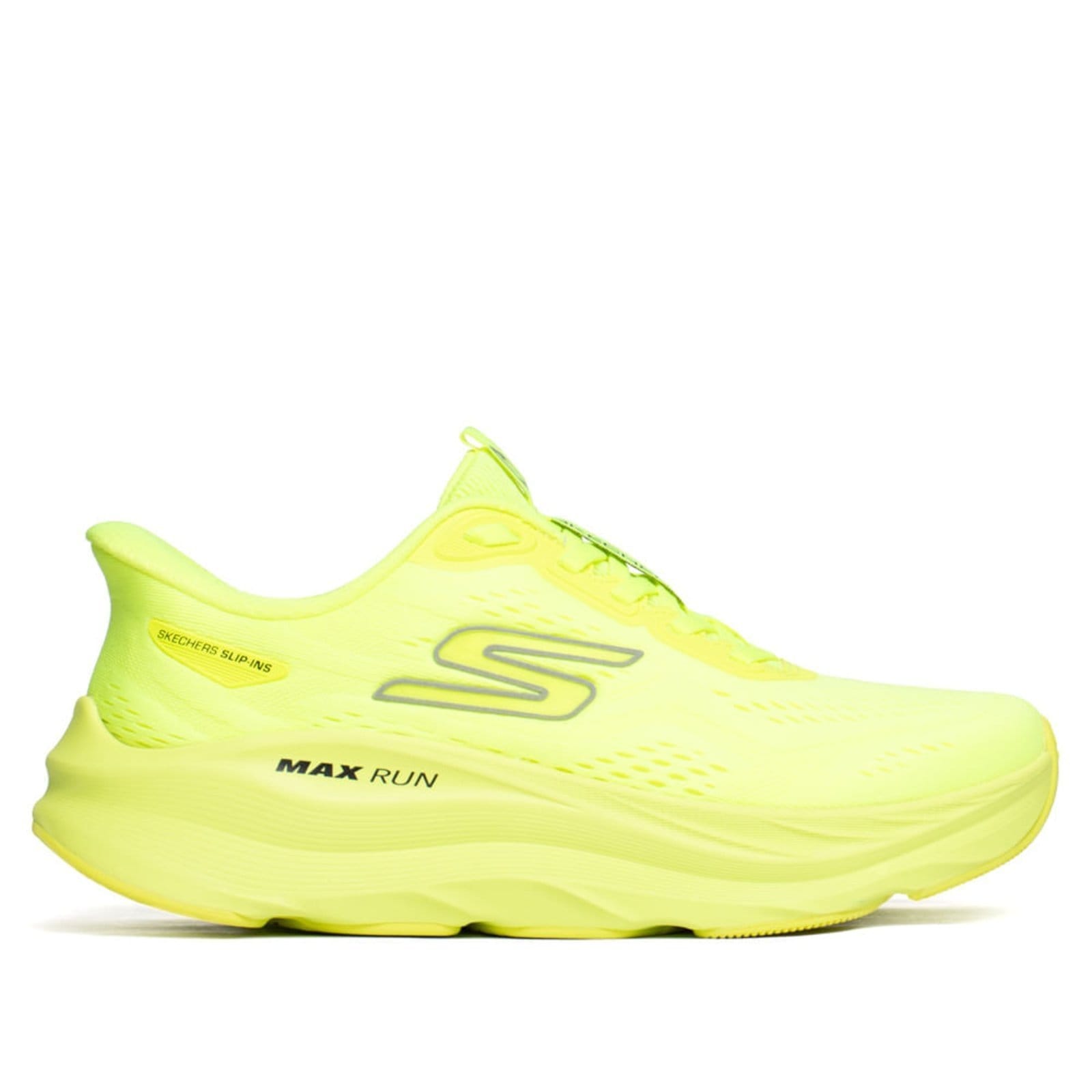 Vista principal Tênis Feminino Skechers Max Run Slip-ins Neon Skechers verde