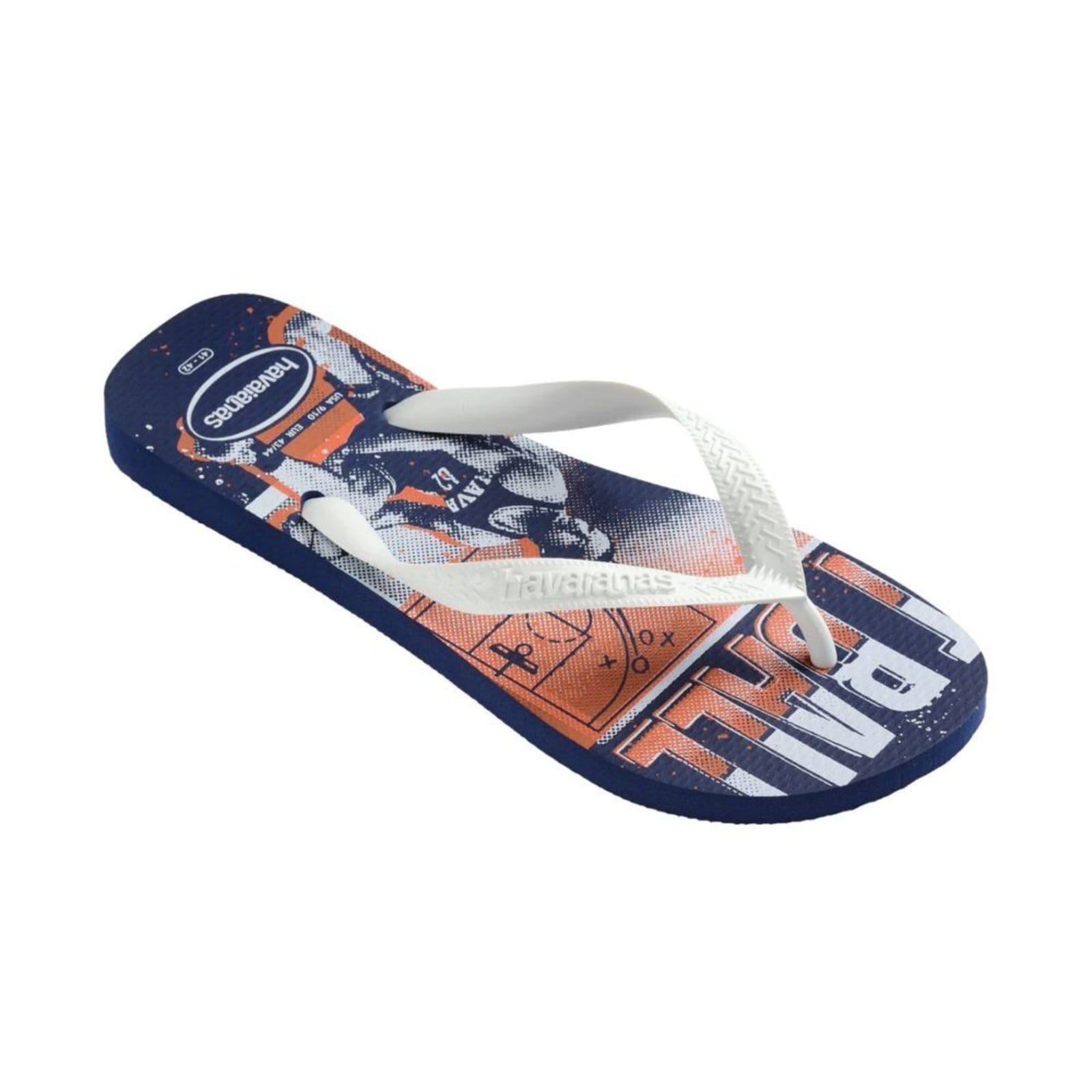 Vista 2 Chinelo Masculino Dedo Havaianas Top Atletic Branco E Havaianas azul