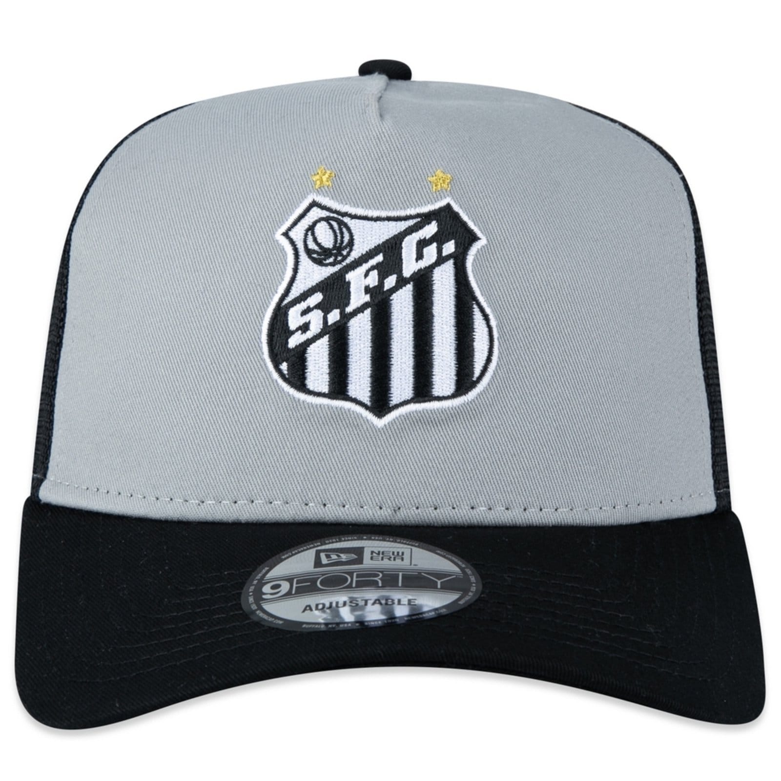 Vista 2 Boné New Era 9forty A-frame Trucker Sn Santos new era cinza