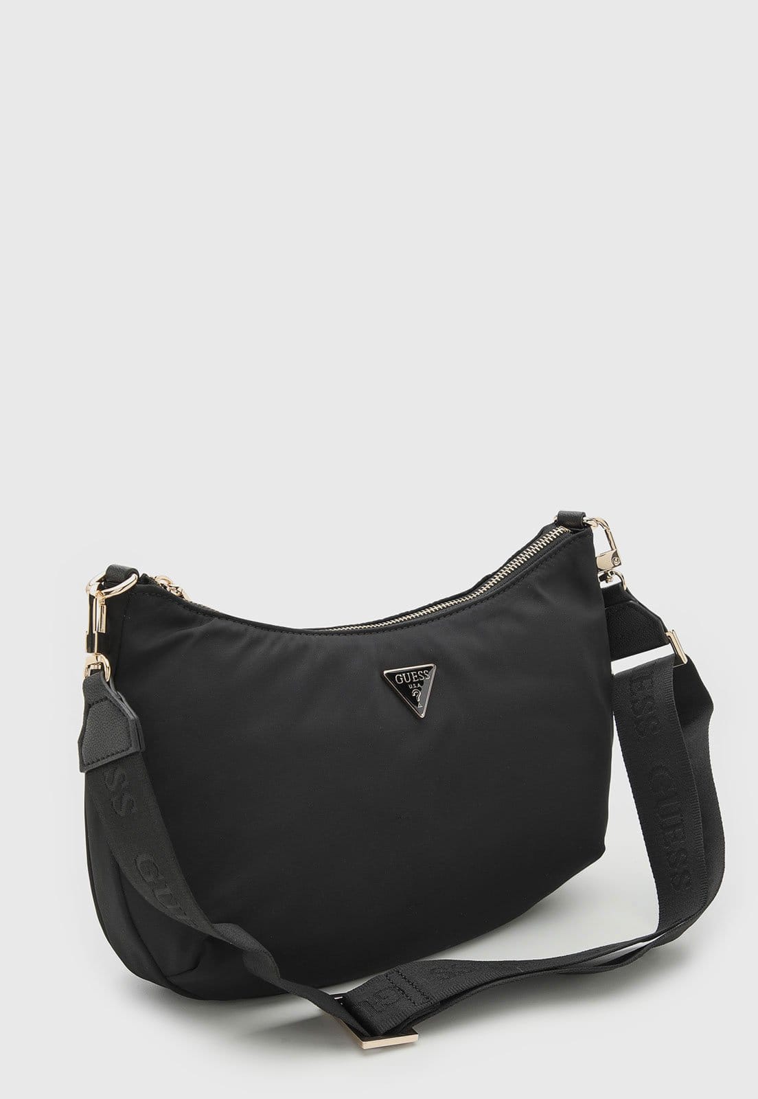 Vista 2 Bolsa Média Feminina Guess Logo Metal Guess preto
