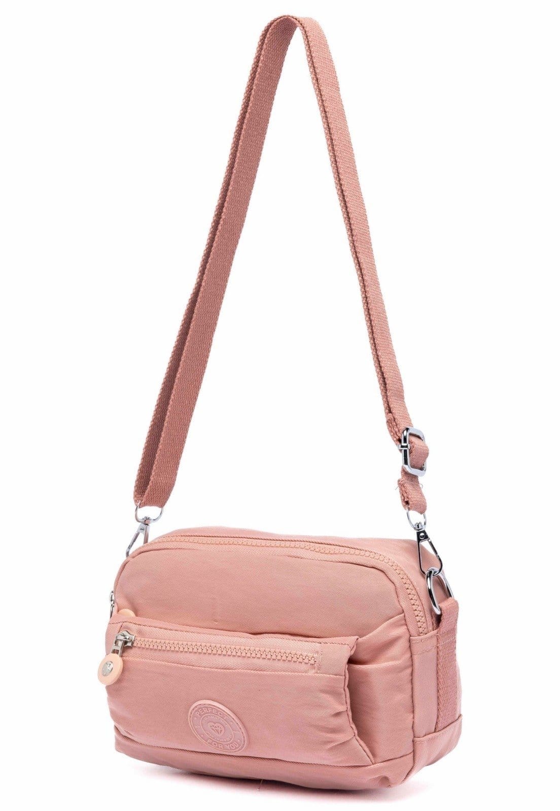 Vista 2 Mini Bolsa Tiracolo Feminina Resistente Transversal Alça Ombro Perfect For You rosa